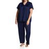 Exquisite Form Women's Plus Coloratura Vintage Short Sleeve Pajama Set in Navy Blue (90107X)   Size 2XL   HerRoom.com