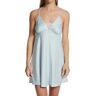 Flora Nikrooz Women's Claudine Matte Charmeuse Chemise with Lace in Blue (T90718)   Size Small   HerRoom.com