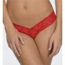 Hanky Panky Women's After Midnight Lace Crotchless Low Rise Thong in Red (481001)   HerRoom.com