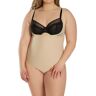 Ilusion Women's Body Reduction Plus Size Open Bust Bodysuit in Beige (71007173)   Size XL   HerRoom.com