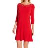 La Perla Women's Layla 3/4 Sleeve Short Nightgown in Red Tango (41010)   Size Medium   HerRoom.com