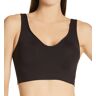 Naomi & Nicole Women's Wireless Longline Lounge Bra in Black (7511)   Size XL   HerRoom.com