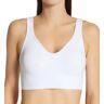 Naomi & Nicole Women's Wireless Longline Lounge Bra in White (7511)   Size Medium   HerRoom.com