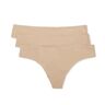 Under Armour Women's Thong with Laser Cut Edge - 3 Pack in Beige (1325615)   Size XL   HerRoom.com