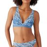 Wacoal Women's Instant Icon Bralette in Provincial Blue/Angel (810322)   Size 3XL   HerRoom.com