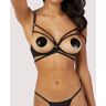 Wolf & Whistle Women's Sarah Cupless Strappy Bra in Black (L990)   Size XL   HerRoom.com