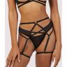 Wolf & Whistle Women's Sarah Suspender Brief Panty in Black (LO990)   Size Medium   HerRoom.com