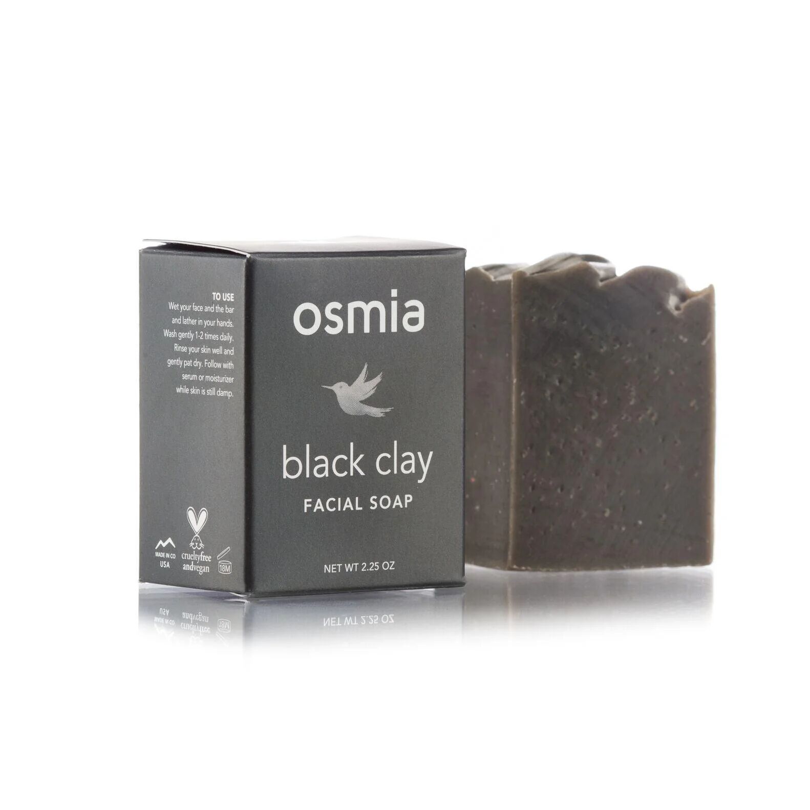 Osmia Black Clay Facial Soap