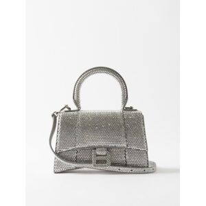 Balenciaga - Hourglass Xs Crystal-embellished Handbag - Womens - Grey