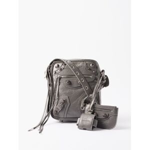 Balenciaga - Le Cagole Crinkled-leather Cross-body Bag - Mens - Grey - ONE SIZE