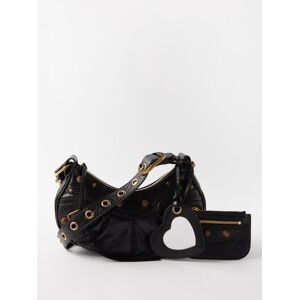 Balenciaga - Le Cagole Xs Crackled-effect Leather Shoulder Bag - Womens - Black
