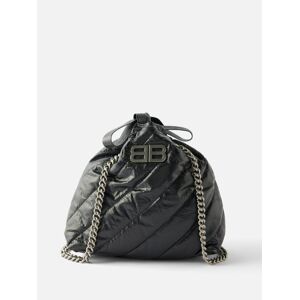 Balenciaga - Crush Small Crinkled-leather Quilted Tote Bag - Womens - Black - ONE SIZE