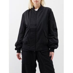 Y-3 - Oversized Padded Cotton-blend Bomber Jacket - Womens - Black