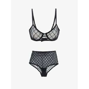 Gucci - Embroidered Tulle Bra And High-rise Briefs - Womens - Black - L