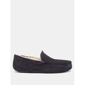 Ugg - Ascot Wool-lined Suede Slippers - Mens - Navy - 7 UK