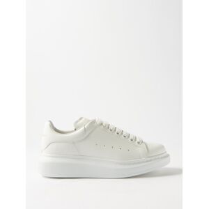 Alexander Mcqueen - Oversized Leather Trainers - Womens - White - 34.5 EU/IT