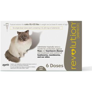 Revolution Topical Solution for Cats 15.1-22 lbs, 6 Month Supply, 6 CT