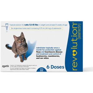 Revolution Topical Solution for Cats 5.1-15 lbs, 6 Month Supply, 6 CT