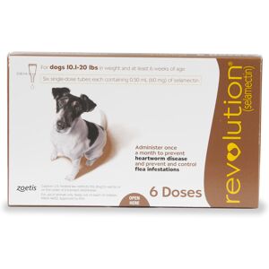 Revolution Topical Solution for Dogs 10.1-20 lbs, 6 Month Supply, 6 CT