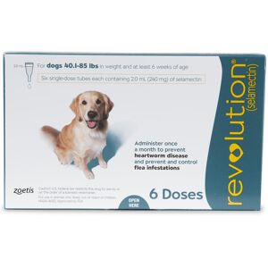 Revolution Topical Solution for Dogs 40.1- 85 lbs, 6 Month Supply, 6 CT