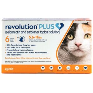 Revolution Plus Topical Solution 5.6-11lbs Cat, 12 Month Supply, 12 CT