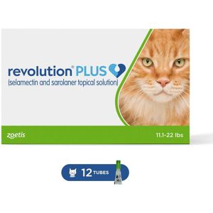 Revolution Plus Topical Solution 11.1-22lbs Cat, 12 Month Supply, 12 CT