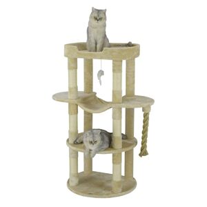 Go Pet Club Beige 46.25" Cat Tree with Jungle Rope and Hammock, 31 LBS, Cream