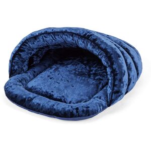 EveryYay Snooze Fest Midnight Blue Play Cave Cat Bed, 18" L X 15" W X 12" H, Small, Blue