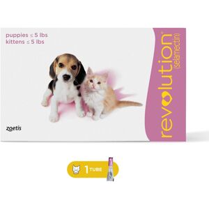 Revolution Topical Solution for Puppies and Kittens up to 5lbs, 1 Month Supply, 1 CT