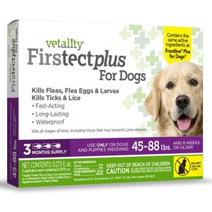 Vetality Firstect Plus for Dogs 45-88 lbs., 3 Dose, Large