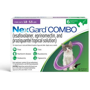 NEXGARD COMBO Topical for Cats 1.8-5.5lbs., 6 Month Supply, 6 CT