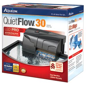 Aqueon QuietFlow 30 Aquarium Power Filter, 200 GAL