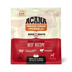 ACANA Grain Free, High Protein, Fresh & Raw Animal Ingredients, Ranch-Raised Beef Recipe, Morsels Freeze Dried Dog Food, 8 oz.