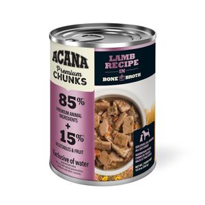ACANA Grain-Free Premium Chunks Lamb Recipe in Bone Broth Wet Dog Food, 12.8 oz., Case of 12, 12 X 12.8 OZ