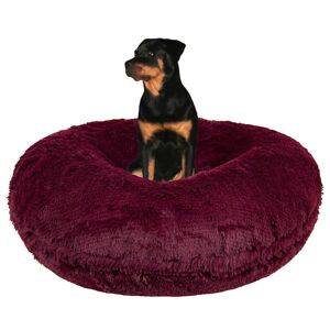 Bessie and Barnie Signature Rosewood Luxury Extra Plush Faux Fur Bagel Pet Bed, 50" L X 50" W X 10" H, X-Large