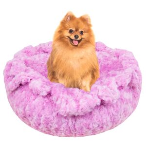 Bessie and Barnie Ultra Plush Luxury Deluxe Cuddle Pod Pet Bed, 30" L X 30" W X 5" H, Cotton Candy, Small