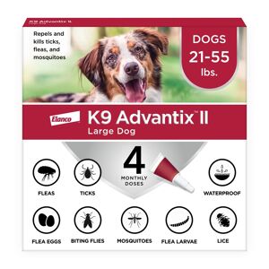 K9 Advantix II Vet-Recommended Flea, Tick & Mosquito Treatment & Prevention for Large Dogs, Count of 4