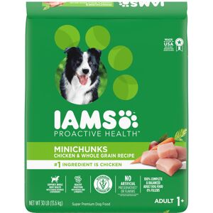 IAMS ProActive Health Small Dog Food Minichunks with Real Chicken and Whole Grains, 30 lbs.