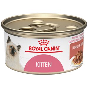 Royal Canin Feline Health Nutrition Kitten Thin Slices in Gravy Canned Cat Food, 3 oz., Case of 24, 24 X 3 OZ, Case of 24
