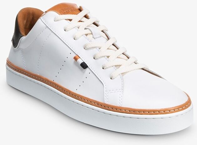 Allen Edmonds Alpha Lace-up Sneaker in White Leather, size 11.5 D