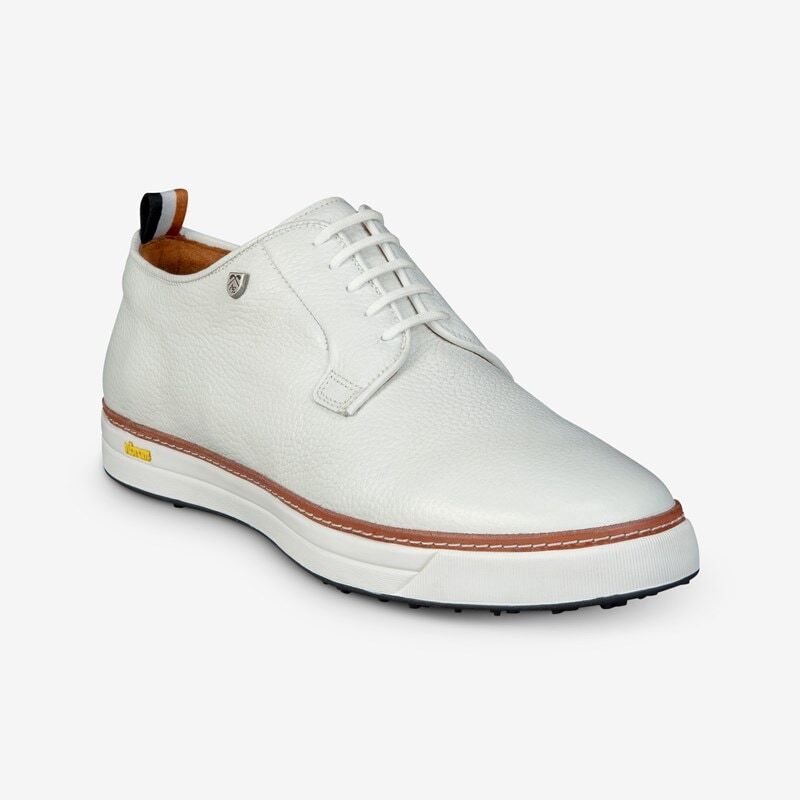 Allen Edmonds Cypress Derby Golf Shoe in White Leather, size 9.5 D