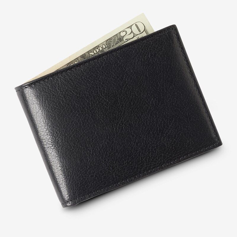 Allen Edmonds Slim Bifold Wallet in Black Leather