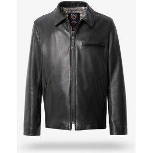 Allen Edmonds Schott N. Y.C. X Allen Edmonds Leather Delivery Jacket in Black, size XXL Allen Edmonds Schott N. Y.C. X Allen Edmonds Leather Delivery Jacket in Black, size XXL
