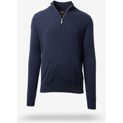 Allen Edmonds Cashmere Quarter-zip Sweater in Navy, size XL Allen Edmonds Cashmere Quarter-zip Sweater in Navy, size XL