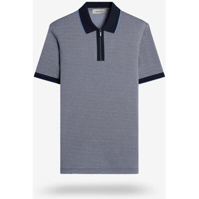 Allen Edmonds Bugatchi Quarter-zip Polo in Navy, size XXL Allen Edmonds Bugatchi Quarter-zip Polo in Navy, size XXL