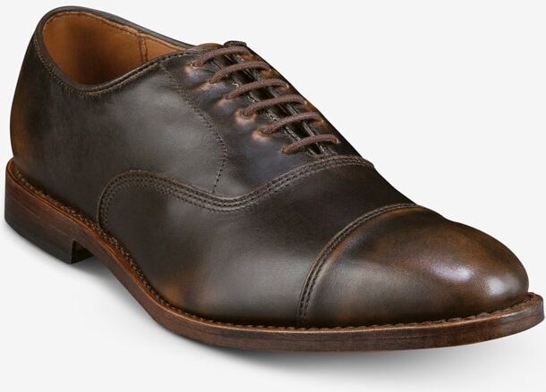 Allen Edmonds Park Avenue Cap-toe Oxford Dress Shoe in Vintage Hickory Leather, size 10.5 B