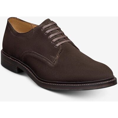 Allen Edmonds Trevor Plain-toe Derby Shoe in Bitter Chocolate Suede, size 11.5 3E, Leather/Rubber Allen Edmonds Trevor Plain-toe Derby Shoe in Bitter Chocolate Suede, size 11.5 3E, Leather/Rubber