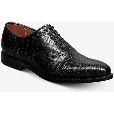 Allen Edmonds Carlyle Plain-toe Oxford Dress Shoe in Black Embossed Croco Leather, size 8.5 3E Allen Edmonds Carlyle Plain-toe Oxford Dress Shoe in Black Embossed Croco Leather, size 8.5 3E