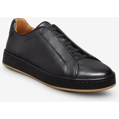 Allen Edmonds Banks Court Slip-on Stretch-lace Sneaker in Black Leather, size 7.5 D Allen Edmonds Banks Court Slip-on Stretch-lace Sneaker in Black Leather, size 7.5 D