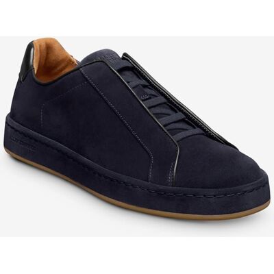 Allen Edmonds Banks Court Slip-on Stretch-lace Sneaker in Navy Suede, size 11.5 3E, Leather/Rubber Allen Edmonds Banks Court Slip-on Stretch-lace Sneaker in Navy Suede, size 11.5 3E, Leather/Rubber